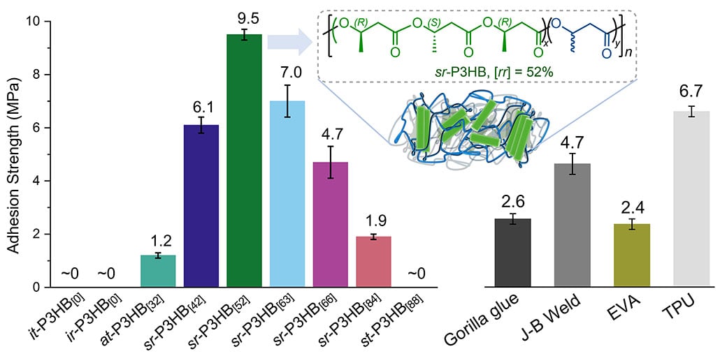 graph showing Adhesion Strength (MPa)